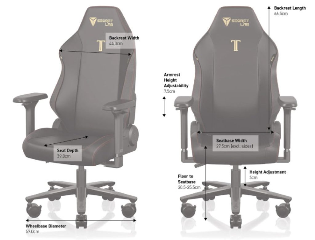 Dimensions-Secretlab-XXS-EVO-2022