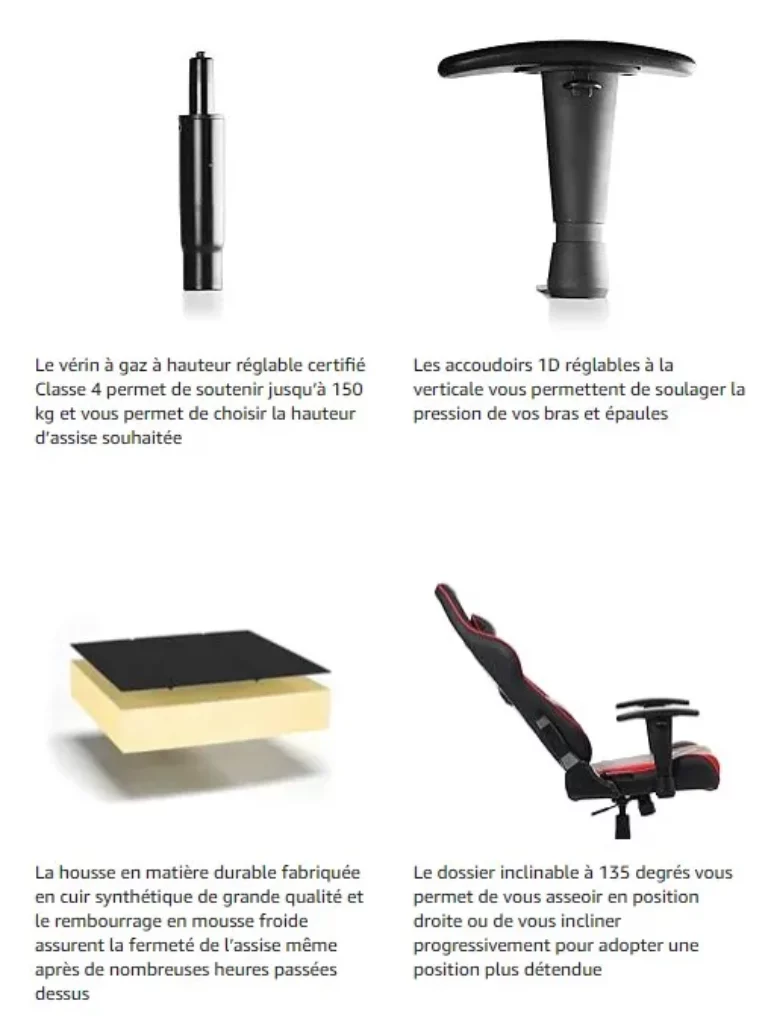 fonctionnalités-DxRacer-Prince