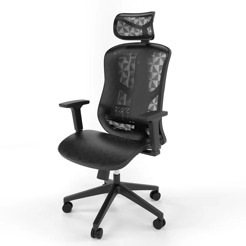 Chaise-ergonomique-Noir-Flow
