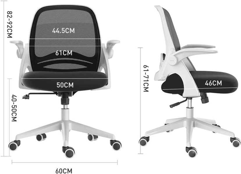 dimensions-chaise-bureau-‎HDNY155WM